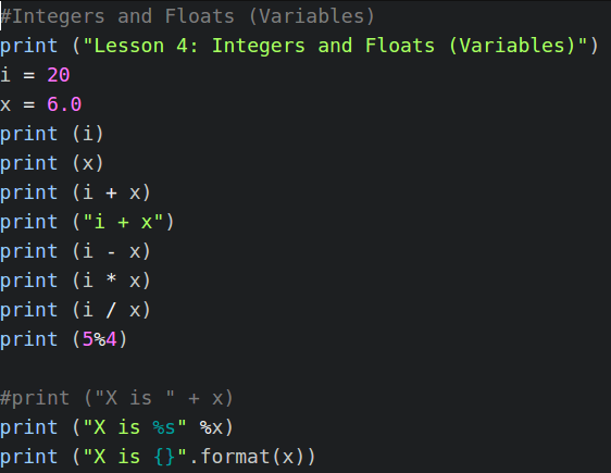 Integer Vs Flouter Integers and Floats Unit Materials